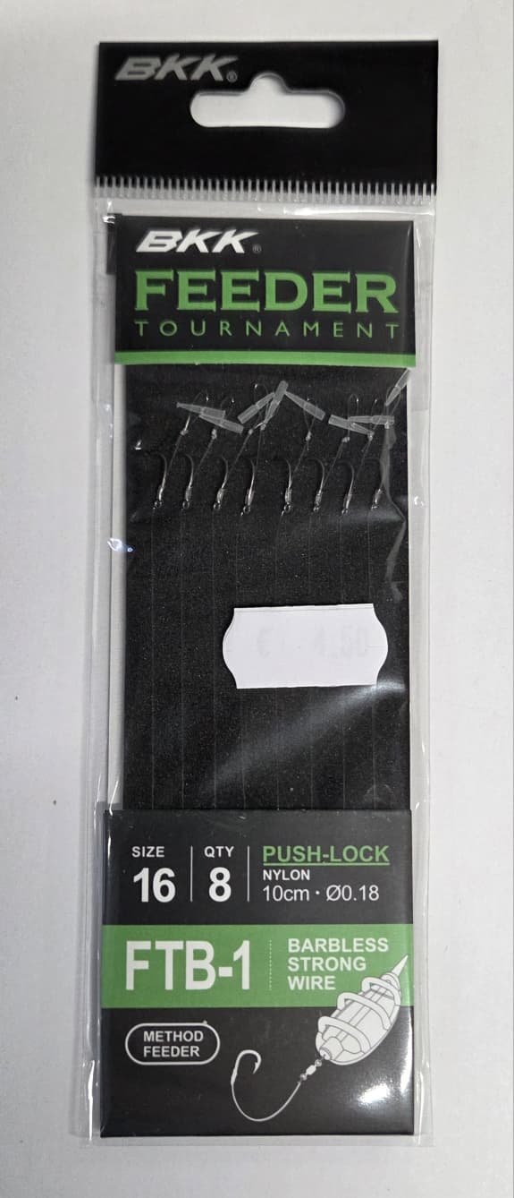 BKK Feeder Tournament Amo 14 Filo 0.20 10 cm Con Hair Rig Senza Ardiglione